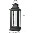 thumbnail image 5 of Serene Spaces Living Black Hurricane Lanterns with Clear Glass Panels, 15" Tall and 5" Diameter, 5 of 7