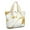 Gold and White, variant on Tote Bag for Women - Gold and White Marble Shoulder Bag - Large Utility Work Duffle Bag with Zipper Handbag for Travel, Work, Sprots