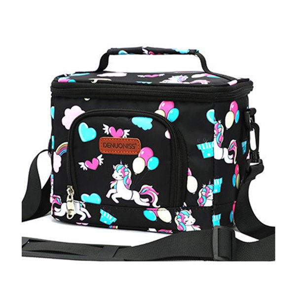 Dibujos Animados, Bolsas De Almuerzo Aisladas Con Correa Ajustable Para El Hombro, Bolsa De Almuerzo Oxford Impermeable Para Regalos Para Fanáticos De La Escuela Eigraketly HA045544-01