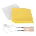thumbnail image 2 of For 2PCS 50x50cm Linen Fabric White Yellow Linen Cloth Handmade DIY Curtains Handbag Cloth, 2 of 7
