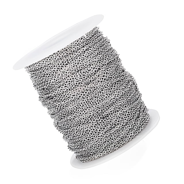 Cadena Injueey Curb de Acero Inoxidable 10 metros Plateado