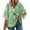 Green, variant on UVN Womens Summer Blouses Bohemian 3/4 Bell Sleeve Shirts for Women V Neck Flowy Casual Pleated Tops