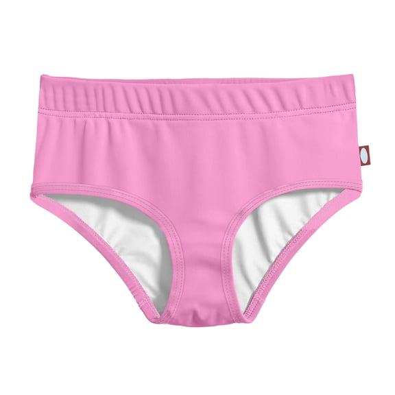 Girls UPF 50  Lined High-Waisted Swim Briefs | Medium Pink