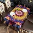 thumbnail image 2 of Colorful Tie Dye Flower Mandala Pattern Rectangle Tablecloth 60"x120",Waterproof Polyester Rectangle Table Cloth, Wipeable Spillproof Polyester Tablecloth for Dining, Camping, Indoor and Outdoor, 2 of 6