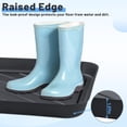 thumbnail image 2 of DAZUINIAO Boot Tray Shoe Mat for Entryway Indoor Outdoor,Resistant Waterproof Anti-fouling Pet Garden Garage Mat，4 Pack 15.75*11.81*1.38(Black）, 2 of 6