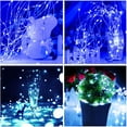 thumbnail image 4 of 66 FT 200 LED Silver Wire String Lights Fairy String Lights Battery Operated Waterproof 8 Modes LED String Lights with Remote Control Decor for Christmas Wedding Party Blue 2Pack, 4 of 8
