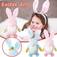 thumbnail image 5 of SHENGXINY Easter Bunny Plush, Cute Easter Doll Toy, Holiday Decorations, Stuffed Animals,Versatile Ornament For Home Desktop Party Supplies Yellow 3x7in, 5 of 7