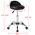 thumbnail image 5 of Yaheetech Height Adjustable Rolling Salon Stool Swivel Spa Massage Manicure Tattoo Facial Stool, Black, 5 of 8