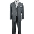 thumbnail image 2 of Boys Teens Gray Pinstripes Suit Dresswear Outfit Set, 2 of 5