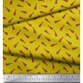 thumbnail image 2 of Soimoi Viscose Chiffon Fabric Guitar Musical Instrument Print Sewing Fabric Yard 42 Inch Wide, 2 of 3