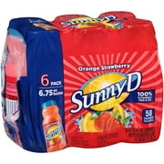 Sunny D Orange Strawberry Citrus Punch, 6.75 Fl. Oz., 6 Count