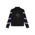 thumbnail image 6 of CHICTRY Girls Long Sleeve Athletic Coat Tops Teens Juniors Stripes Zipper Front Sports Jacket Light Purple 16, 6 of 7