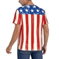 thumbnail image 2 of KLL America Flags2 for Men's Baseball Shirts,Short Sleeve Casual Shirts Button Down Shirt for Men Beach Summer Wedding Shirt-4X-Large, 2 of 7
