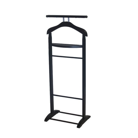 VL17014 Knight Valet with Extended Bar and Key Rack in Walnut