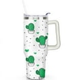 thumbnail image 2 of Cactus 40 Oz Tumbler with Handle Lid and Straw, Stainless Steel Double Walled Vacuum Insulated Cup, Cute Anniversary Wedding Birthday Gifts Tumbler for Women Men Friends Outdoor Indoor, 2 of 7