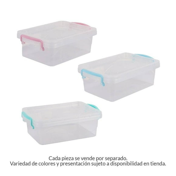 Caja Prichos BORIS Plástica Multiusos con Tapa Varios Colores 1 Pieza