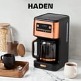 thumbnail image 6 of Haden Generous Brew 14 Cup Programmable Digital Coffee Maker, Black/Copper, 6 of 9