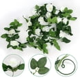 thumbnail image 3 of 2 piezas de 7,87 pies/pieza de enredadera de rosas artificiales, planta colgante de enredaderas de rosas artificiales para decoración de arreglo de mesa de arco de fiesta de boda, 3 of 5