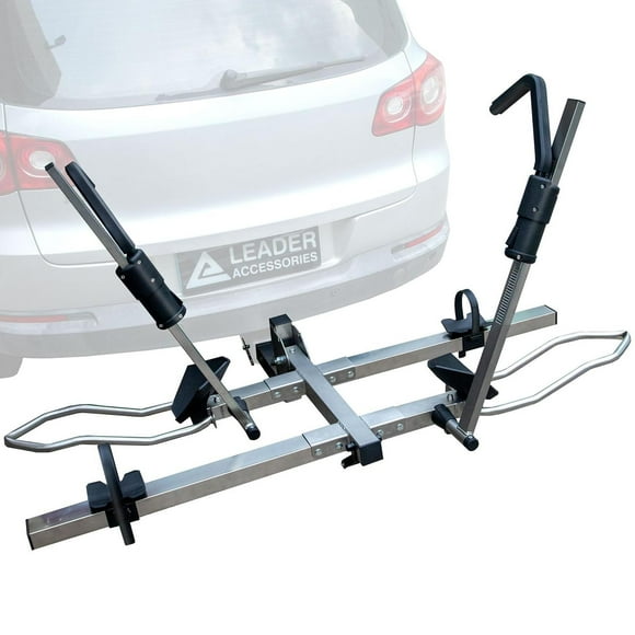Portabicicletas Leader Accessories Negro para 2 Bicicletas de Enganche Plegable para Coche
