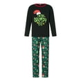 thumbnail image 2 of Christmas Pajamas for Family Long Sleeve Cartoon Elf Hat Print Tops + Cartoon Pants Set Winter Sleepwear, 2 of 10