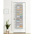 thumbnail image 5 of 10 Tier Clear Over the Door Shoe Organizer Storage, Deep Pockets Large Hanging Shoe Rack for Closet Door, Fit 20 Pairs Shoe Holder Hanger for Sneakers, Boots (Black), 5 of 7