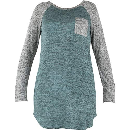 Hello Mello Carefree Threads Sleep Shirt W/ Pouch Dark Gray Women's Medium 8-10