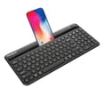 thumbnail image 1 of Targus AKB867US Multi-Device Bluetooth® Antimicrobial Keyboard with Tablet/Phone Cradle, 1 of 7