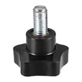 thumbnail image 5 of Uxcell M12 x 25mm Male Thread 48mm Head Star Knobs Zinc Plated Black 1 Pack, 5 of 5