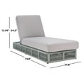 thumbnail image 3 of SAFAVIEH Gillian Outdoor Patio Sunlounger, Grey, 3 of 15