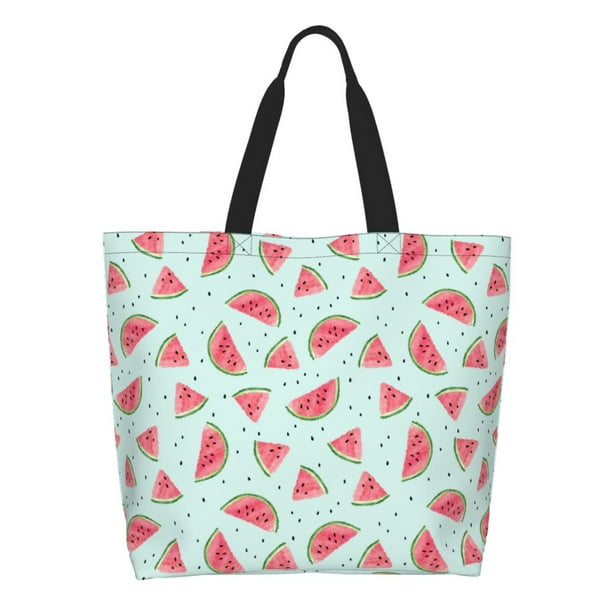 Disketp Watermelon Bolsa Tote Estampada para Mujer, Bolso de Hombro y de Mano para Compras y Viajes