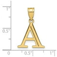 thumbnail image 2 of 10k Solid Yellow Gold Polished Etched Letter A Initial Pendant Necklace Pendant for Women - .5 Grams, 2 of 2