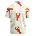 thumbnail image 4 of Mfakffe Hawaiian Mens Golf Shirts Casual Short Sleeve Polo Shirt Summer Big and Tall Collared Top Comfortable Cotton Tee (Blue, XL), 4 of 5