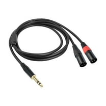 6.35mm 1/4 TRS Stereo to Dual XLR Male Audio Cable Extension Cable Y-Type Splitter Audio Cable
