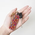 thumbnail image 6 of Keychain 6×3.1×1inpu Leather With Delicate Touch And Strong Recognition Is Used For Daily Travel, Work And Picnic Colorful Floral Pattern Groovy Flowers, 6 of 8