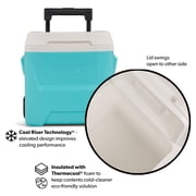 Igloo 16 QT Laguna Hard Side Ice Chest Cooler with Wheels, Aqua Blue