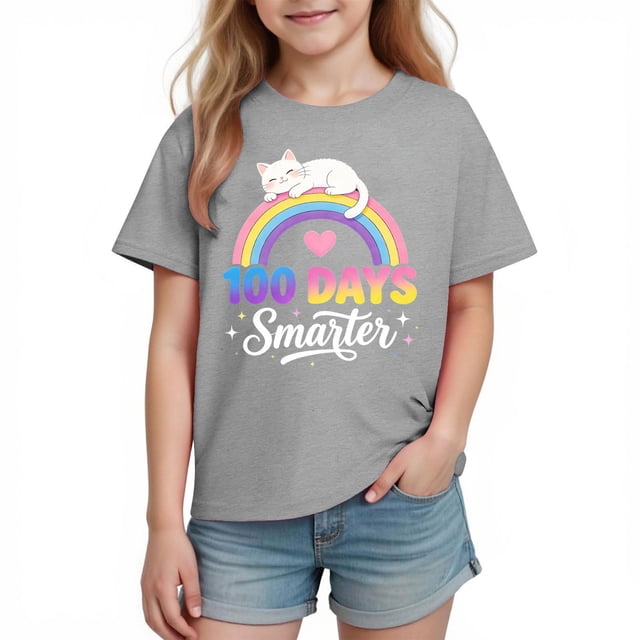 Camiseta de Manga Corta Linda Tops Niñas Niños Gráficos Camiseta de la Escuela Temporada Imprimir Tee para Niños