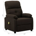 thumbnail image 4 of vidaXL Electric Massage Chair Dark Brown Fabric, 4 of 5