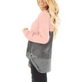 thumbnail image 5 of SWQZVT Tunic Tops for Women Long Sleeve Tops Crew Neck T Shirts Loose Fit Fashion Color Block Blouses Pink Fall Shirts for Legging Casual Twist Knot Pullover Sweatshirts Size M, 5 of 5
