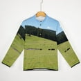 thumbnail image 5 of Bison Graze in Meadow Men's Stand Collar Sweater Long Sleeve Clothing Loose Fit Sports Sweater, 5 of 8