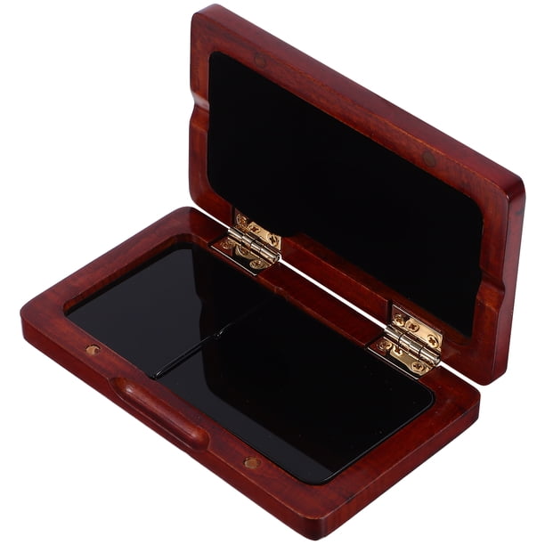 Estuche de nogal para cañas, resistente al moho y transpirable, para saxofón y clarinete (rojo oscuro)