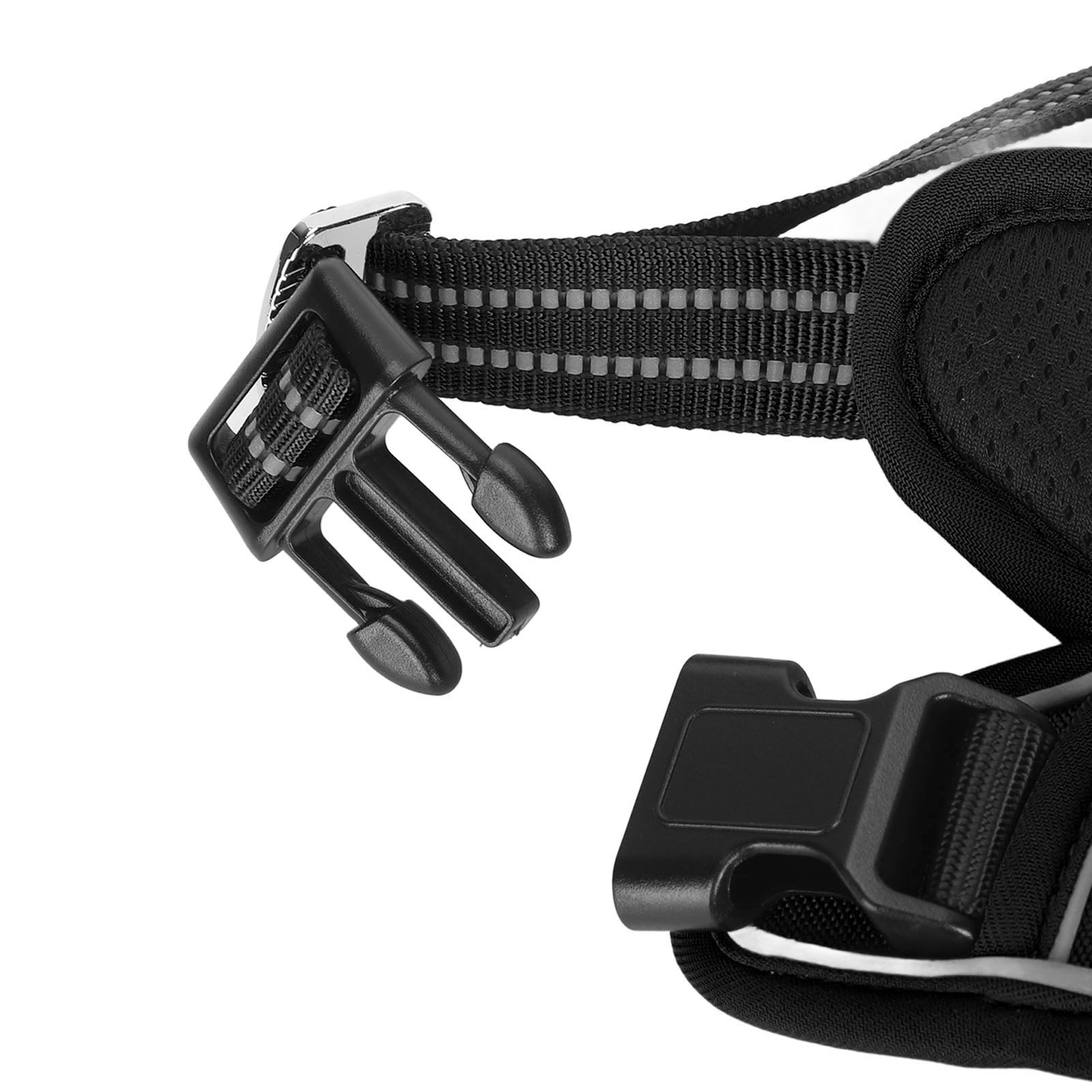 Rupoun Pet Sports Harness Adjustable Dog Chest Harness Lightweight Breathable Dog Vest for Running Walking Training Black 11.81 inches / 30 cm