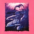 thumbnail image 2 of Wild Bobby, Underwater Whale Dolphin Bottlenose Nautical, Animal Lover, Front and Back Garment-Dyed Short Sleeve Tees, Neon Pink, Small, 2 of 3