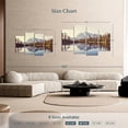 thumbnail image 4 of Elephant Stock - Picture Lake Reflection Wall Art - Horizontal Multi Panel - 4 Piece Living Room Wall Decor - Photography Nature Canvas Print - Brown and Blue Decor - 68" x 42", 4 of 8