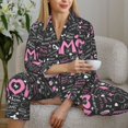 thumbnail image 6 of Pajama Sets for Women 2 Pcs, Lovely Mom Ever Button Down Long Sleeve Sleepwear Lounge PJ Sets, 6 of 6