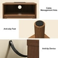 thumbnail image 6 of May in Color Nightstand for Bedroom, Brown Side Table with Charging Station, Accent Bedside Table with Solid Wood Legs for Living Room, 6 of 10