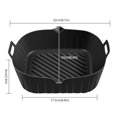 thumbnail image 4 of 2PCS Air Fryer Silicone Pot avec Poignée Réutilisable Air Friteuse Doublure Résistant à la Chaleur Air Friteuse Panier en Silicone 6.9inch Carré Poêle à Frire Accessoires Doublures, 4 of 11