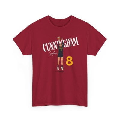 Sophie-Cunningham #8 Women Basketball Cartoon Unisex Heavy Cotton Tee-KWBSC8001-Cardinal Red-S