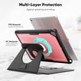 thumbnail image 4 of FJLBDE Case for iPad 9th 8th 7th Gen 10.2 inch 2021 2020 2019, 360 Rotating Stand iPad Protective Case Cover with Auto Wake/Sleep, Pink, 4 of 7