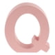 thumbnail image 1 of Letras flotantes de madera rosa para fiestas, bricolaje, nombres, direcciones, letreros, 26 hechizos de letras Q, 1 of 9