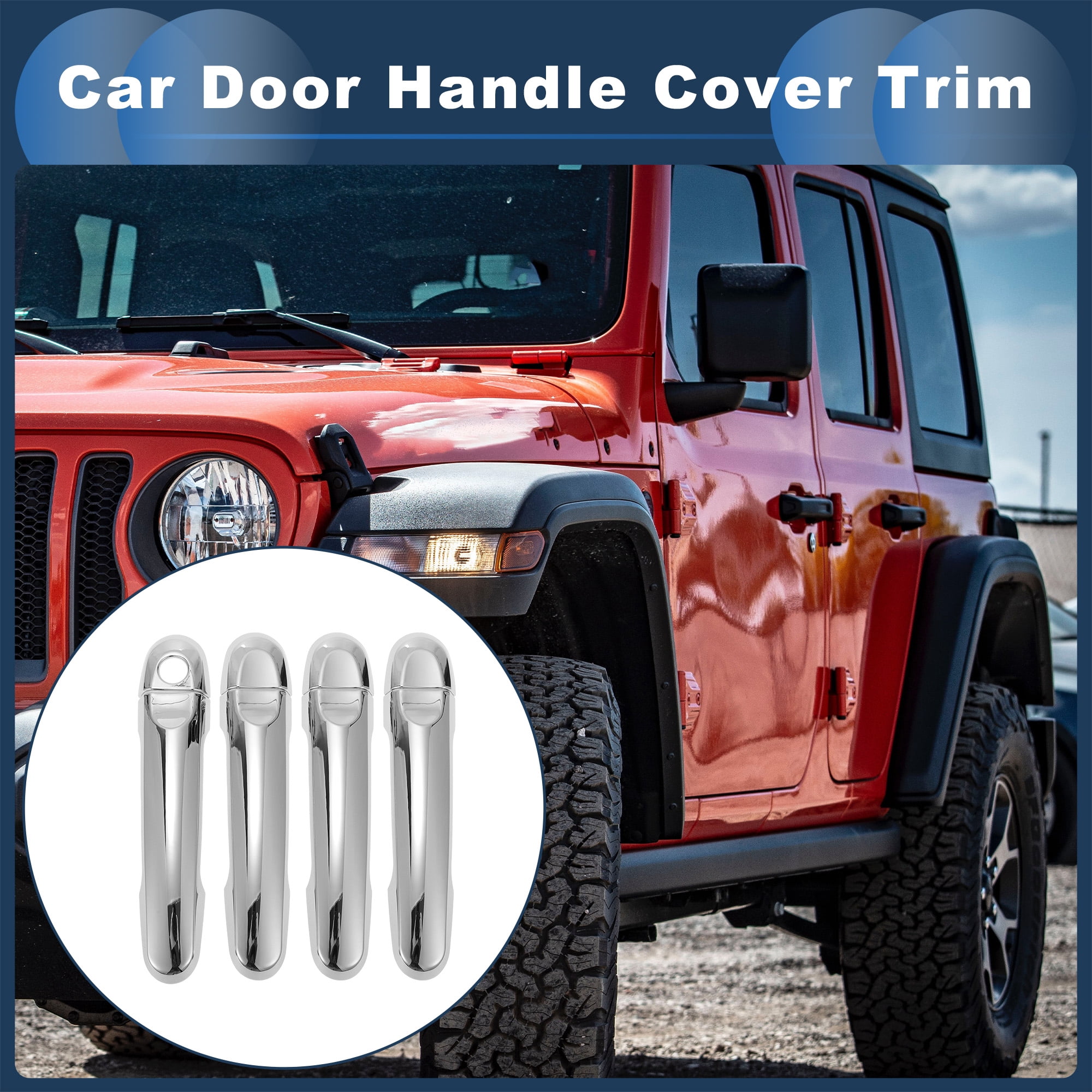 Unique Bargains Car Door Handle Cover Trim for Nissan March Micra K13 2012-2017